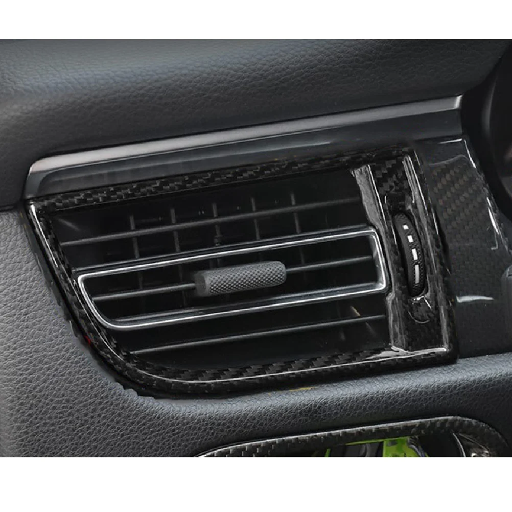 

A04E-Car Carbon Fiber Left And Right AC Air Outlet Vent Trim Frame Parts Accessory For 2015-2020 Macan