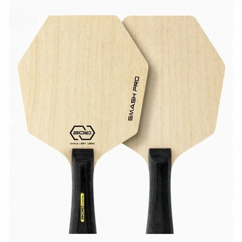 Hexagon Table Tennis Bat Base Plate Larger Hitting Five-ply Pure Wood Baseplate Training Offensive Table Tennis Racket