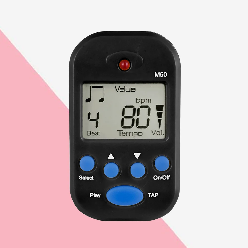 الغيتار الرقمي فوز المسرع الصغير الأسود الميكانيكية عالية الدقة كليب على شاشة LCD الحنفية لطبل الكمان البيانو