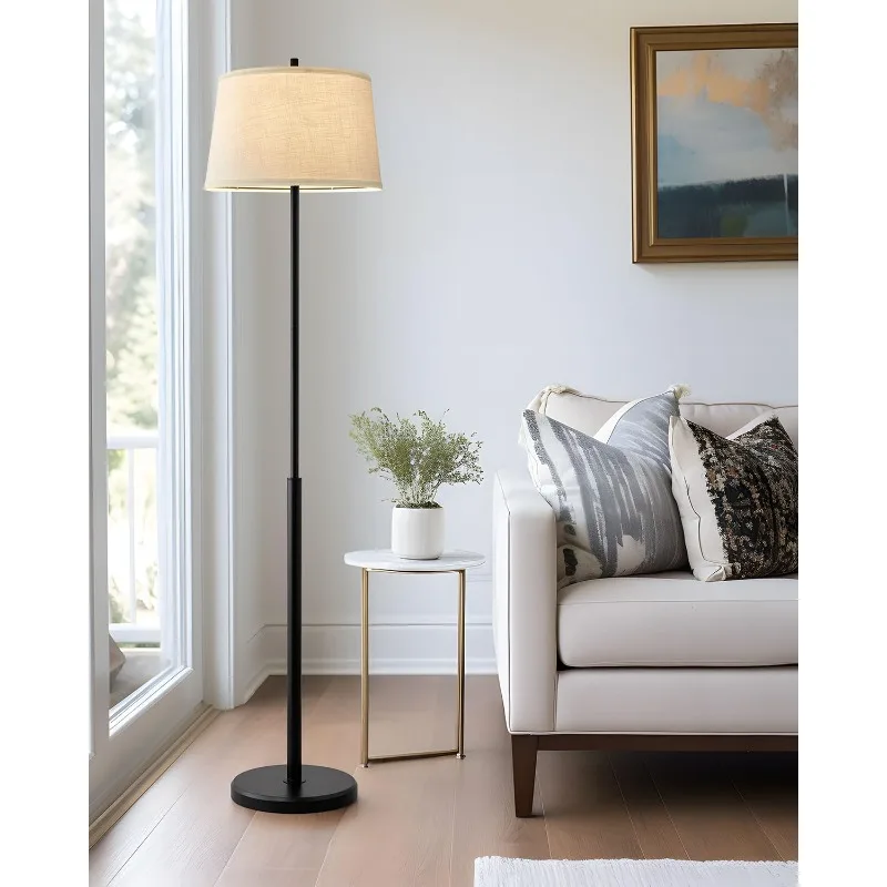 

61.75" Modern Floor Lamp for Living Room Industrial Floor Lamps Rotary Switch Standing Lamp Tall Pole Reading Lamp