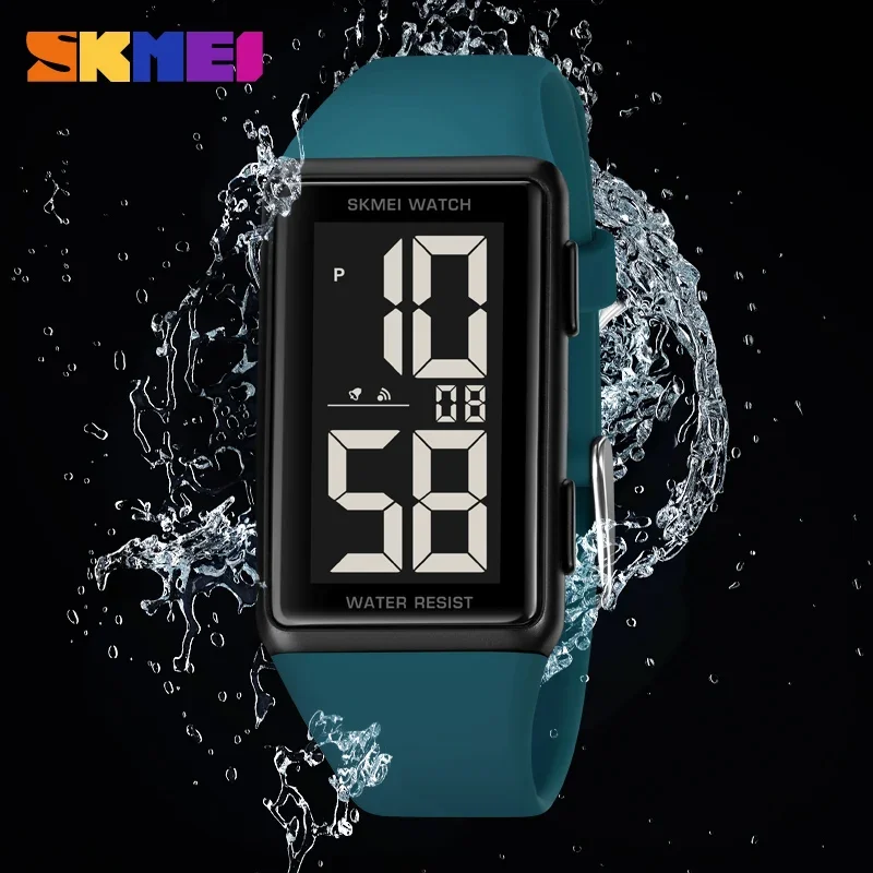 SKMEI Large Size Silica Gel Mens Sport Watch 3Bar Waterproof LED Digital Wrist Watches Men\'s Outdoor Fashion Electronic Watches