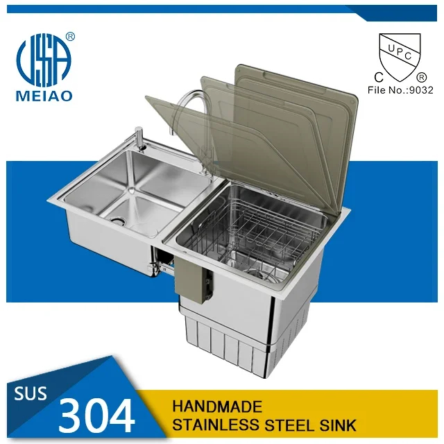 딥 304 스테인리스 스틸 자동 세척 싱크, 우수한 품질