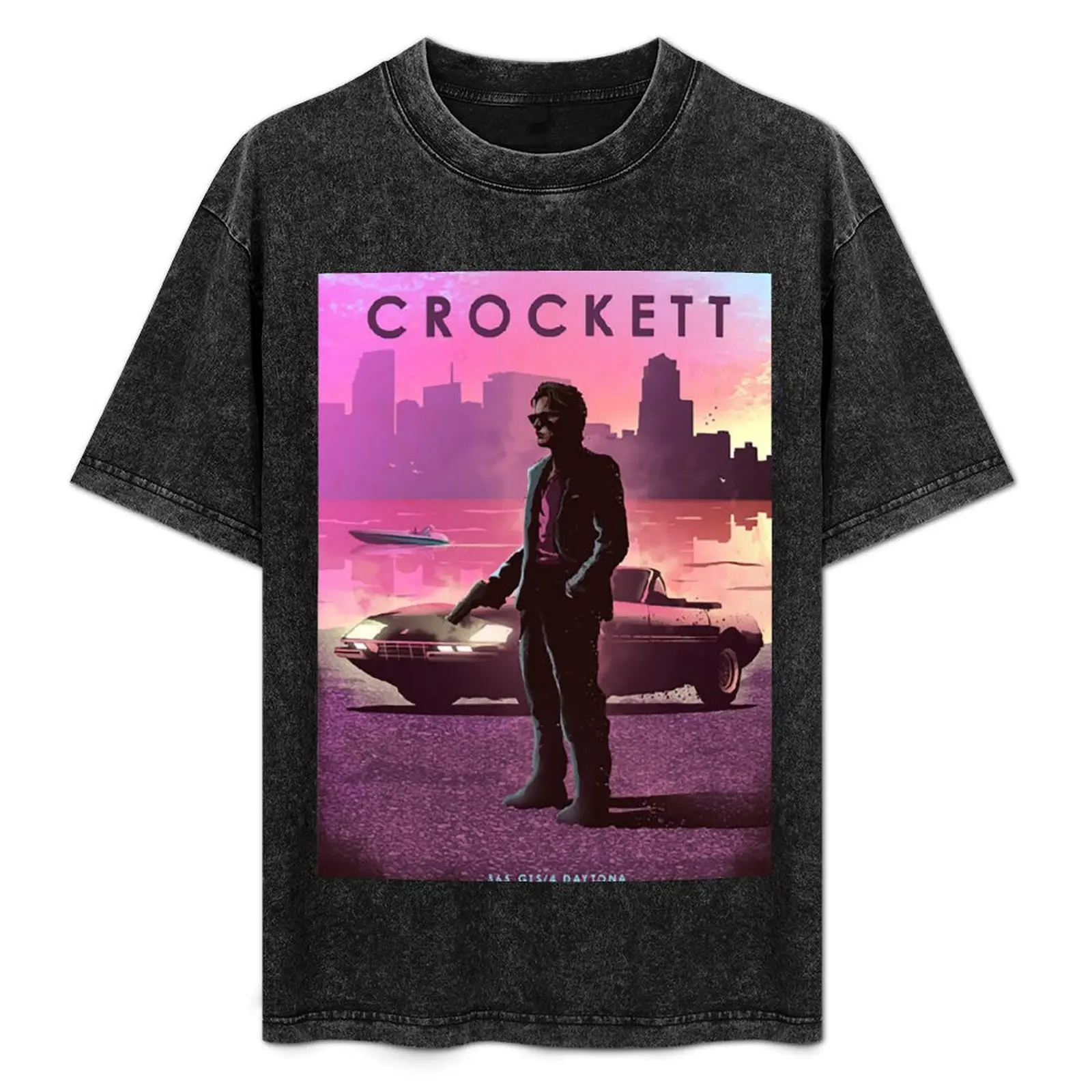 

Sonny Crockett - Miami Vice - 365 GTS Daytona - Car Legends T-Shirt t shirts for man graphic funny T-Shirt
