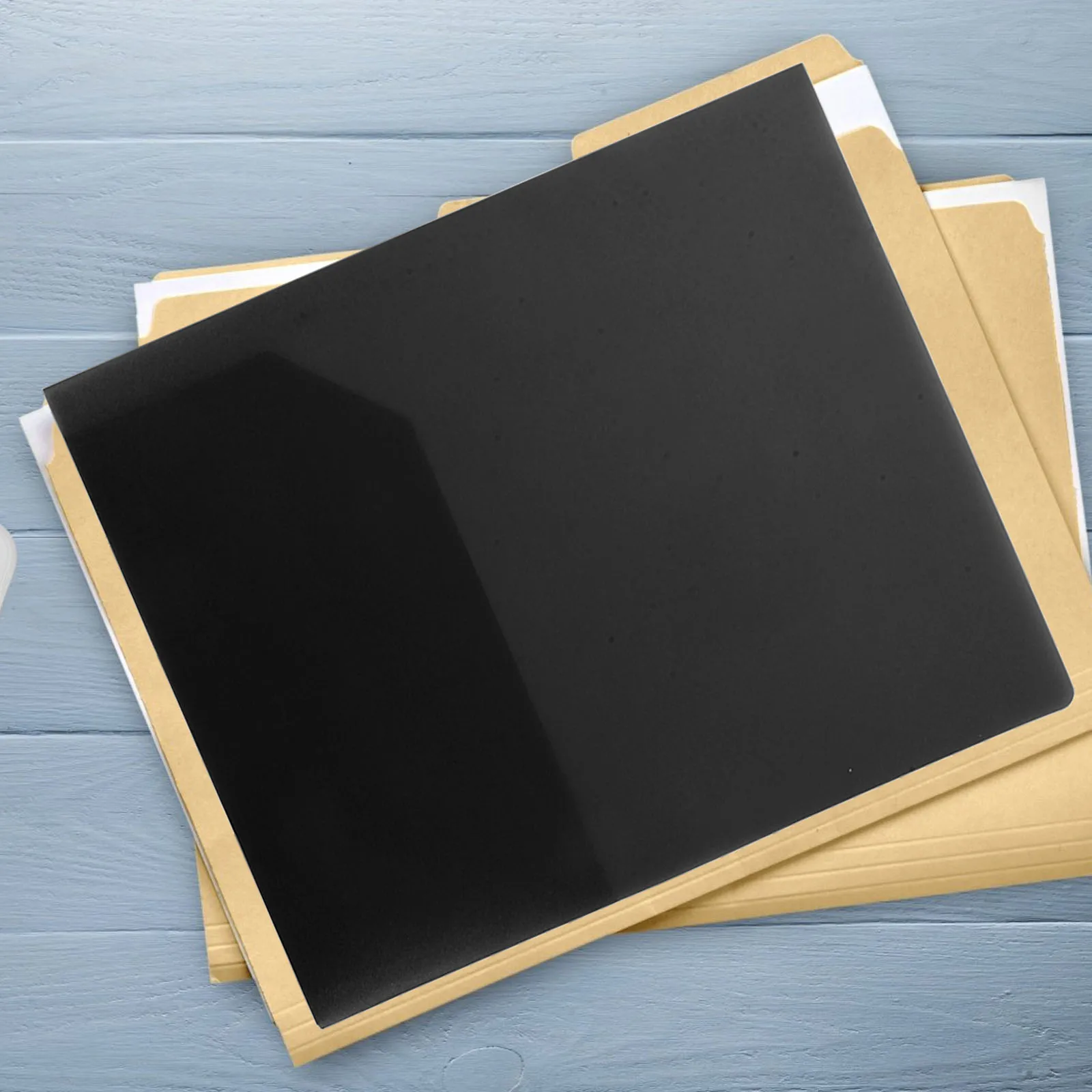 

6 PCS A4 Folder College Supplies File Folders School Soft Business with Pockets Black Office