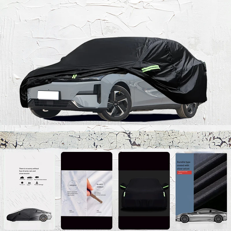 For geely galaxy l6 Car cover Exterior Car Cover Outdoor Protection Full Car Covers Waterproof Sunshade Anti UV Snow Cover Black