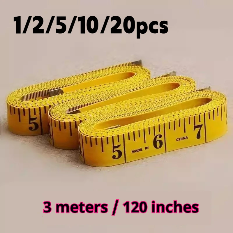 1/2/5/10/20pcs 3-Meter 120-Inch Extended And Wided Tape Measure Ruler Soft Furnishing Measuring Tool for Bed Quilt Sofa Curtain