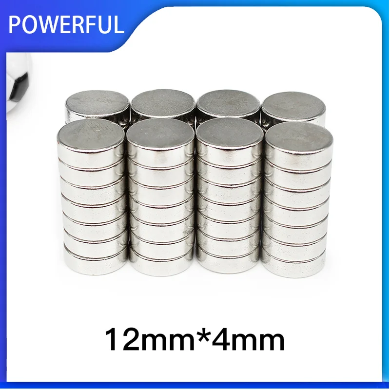 

5~200PCS 12x4mm Powerful Neodymium Magnet 12mm x 4mm N35 NdFeB Round Super Powerful Strong Permanent Magnetic imanes 12*4mm