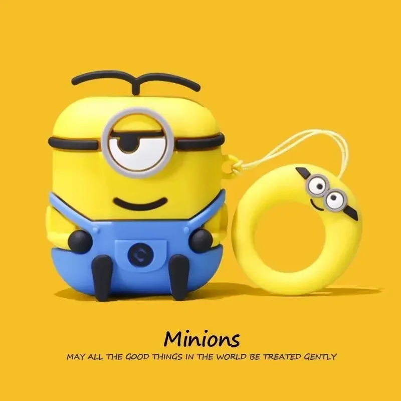 Minions 3d Fall für Apple Airpods 1 2 3 Pro 2 Fall niedlichen Cartoon Bluetooth Kopfhörer Fall für Airpods Pro 2 3 1 Abdeckung Ladebox