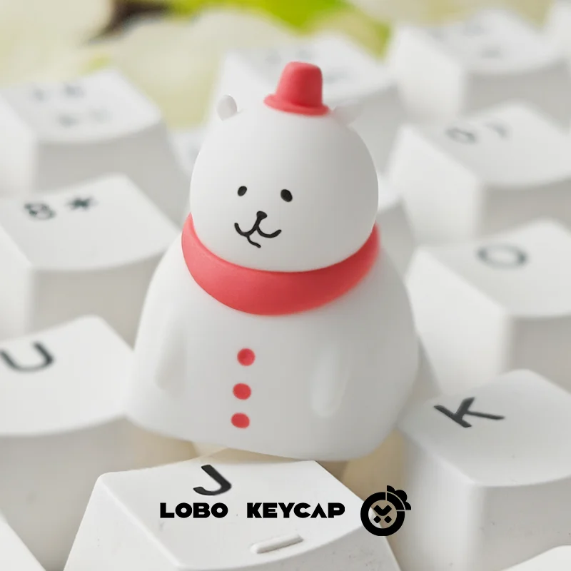 Lobo Keycap Kawaii Witz Bär Usagi Actionfiguren Thema Harz Peripherie Kunst Keycaps Mechanische Tastatur Dekoration Geschenk
