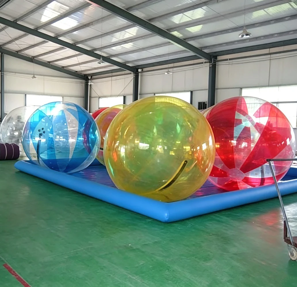 Water Walking Inflatable Ball 2m Zorb Ball German Zipper Inflatable Human Hamster Ball  For Swimming Pool