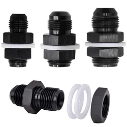 AN6 AN8 AN10 Fuel Cell Bulkhead  Fitting  Accessories Black Fuel Cell Bulkhead Adapter Fitting