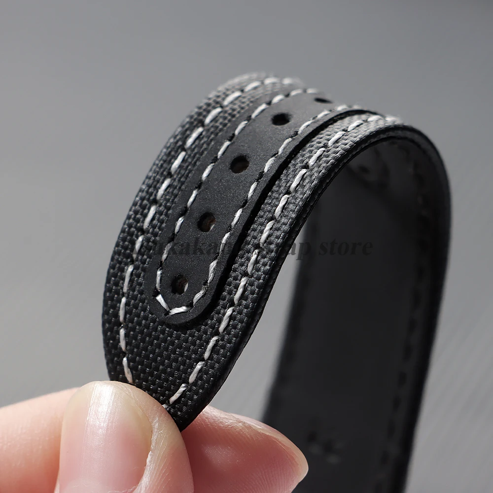 ナイロン + レザー時計バンドオメガ時計ストラップ用シーマスター 300 AT150 ストラップユニバーサルキャンバス男性 20 ミリメートル 22 ミリメートルブレスレットセイコー