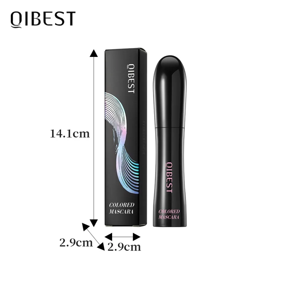 Mascara bouclé coloré imperméable à séchage rapide, Extension de cils en Fiber de soie, cils multicolores, maquillage violet durable