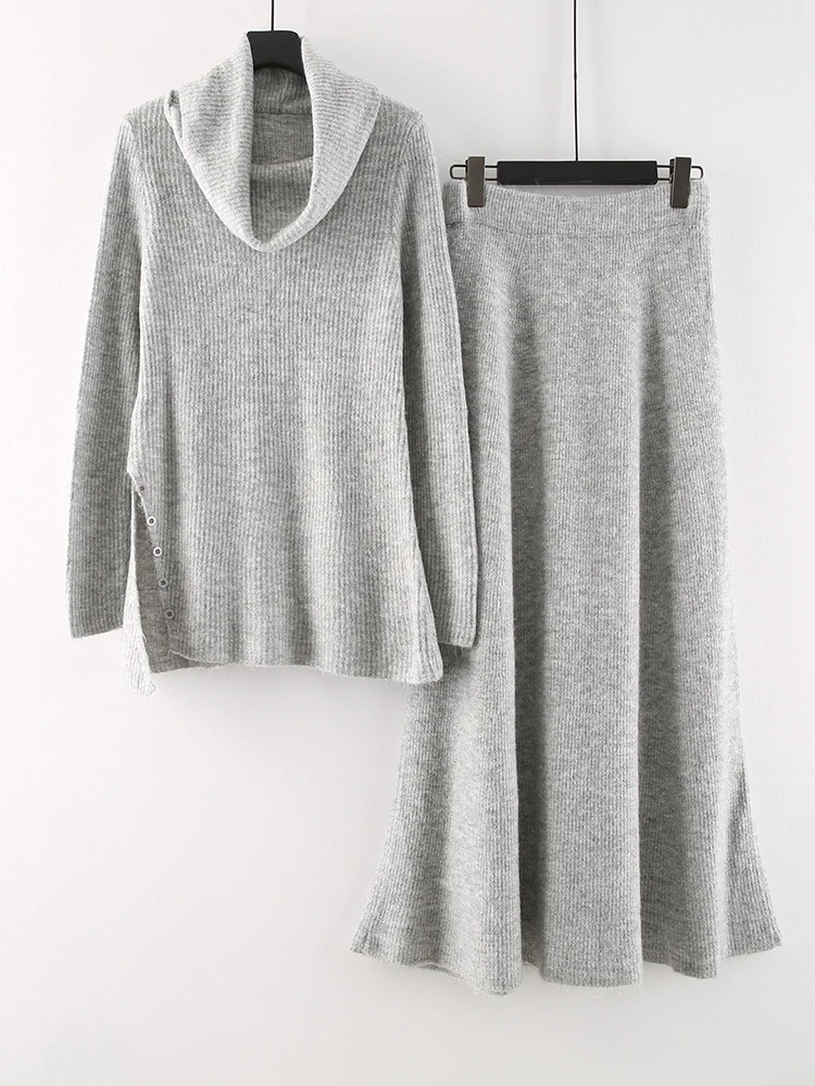 Setelan Dua Potong: Sweater Wa - Turtleneck Bodysuit Office ulasan dan harga