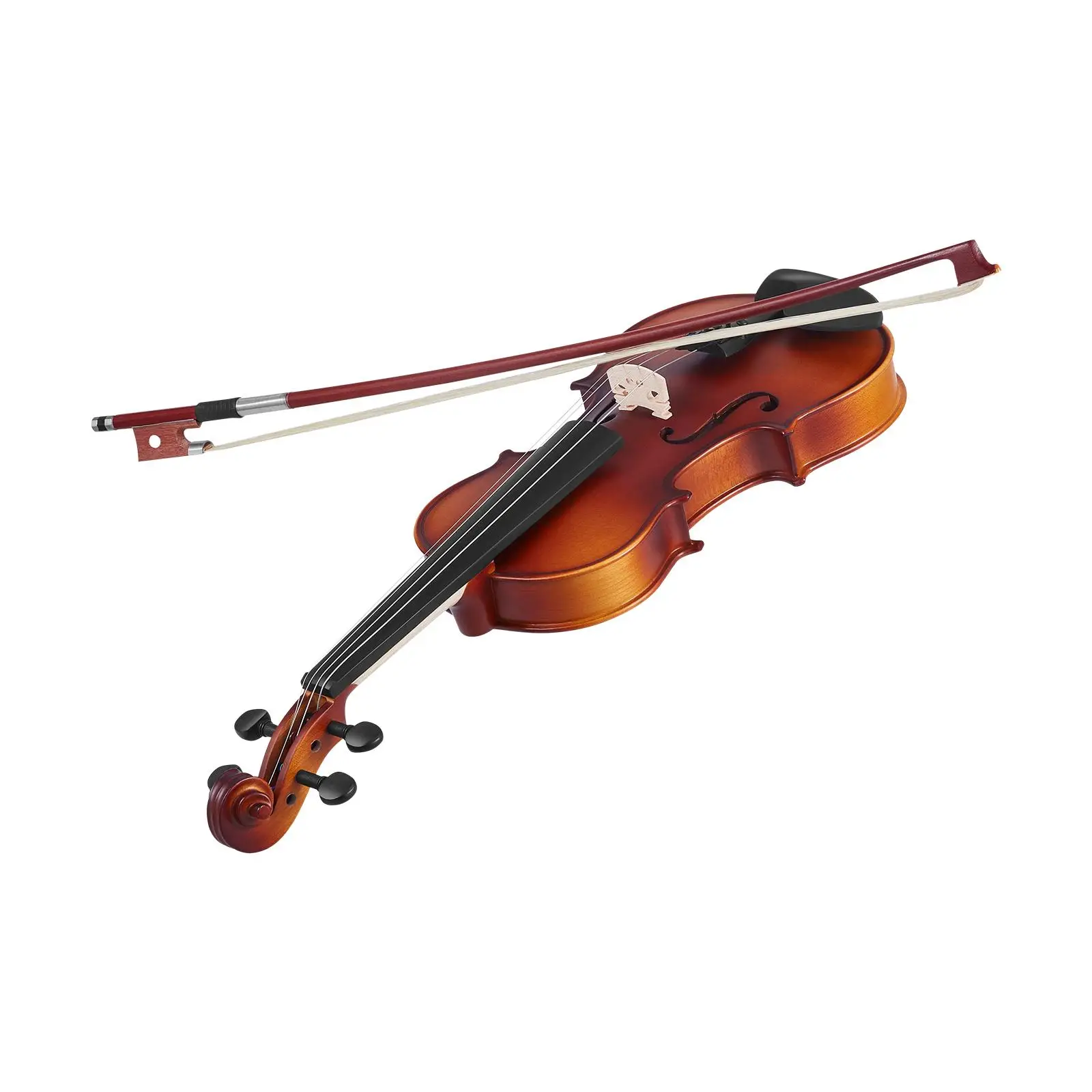 

Adult 1 2 Size Violin Fiddle Starter Set with Hard Case Bow Rosin Shoulder Rest Bridge Tuner Extra Strings Solid Wood Musical Instrument Brown