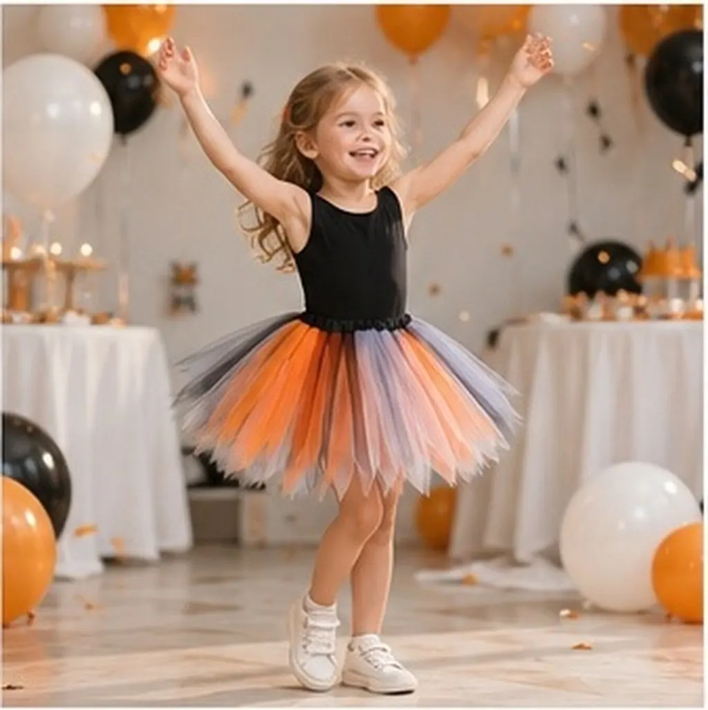 1Pcs Girl Tutu Skirt Skin-Friendly Soft Polyester Tulle Skirt for Birthday Celebration Dance Recital Party Photo Prop