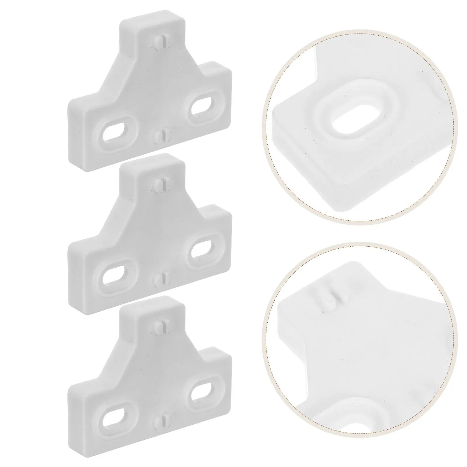 50Pcs Hydraulic Cabinet Door Concealed Hinge Spacer Plastic Washer Embedded Filler Plates Cabinet Soft Close Cushion Buffer Pad