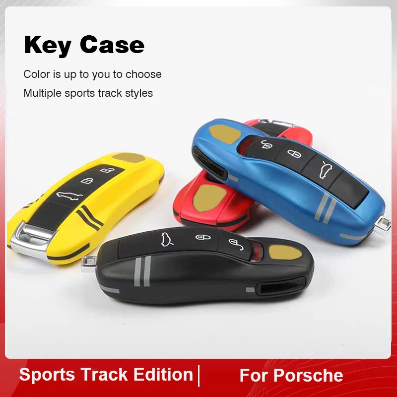 

Car Key Case Cover Shell Key Protective Case Keycase For Porsche 718 Cayenne Panamera 911 Macan Taycan Cayman Boxster