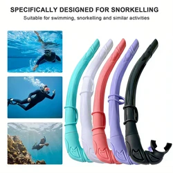 Soft Silicone Diving Snorkel Portable Foldable Wet Scuba Easy Breath Scuba With Storage Case Top Valve for Freediving Swimming