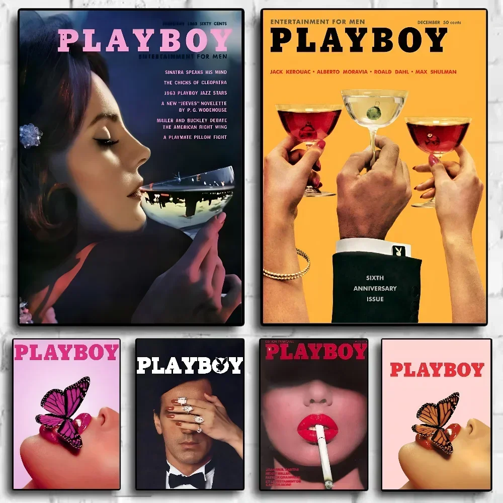 P-playboy Movie Sticky Poster HD art sticky wall waterproof home living room bar decoration