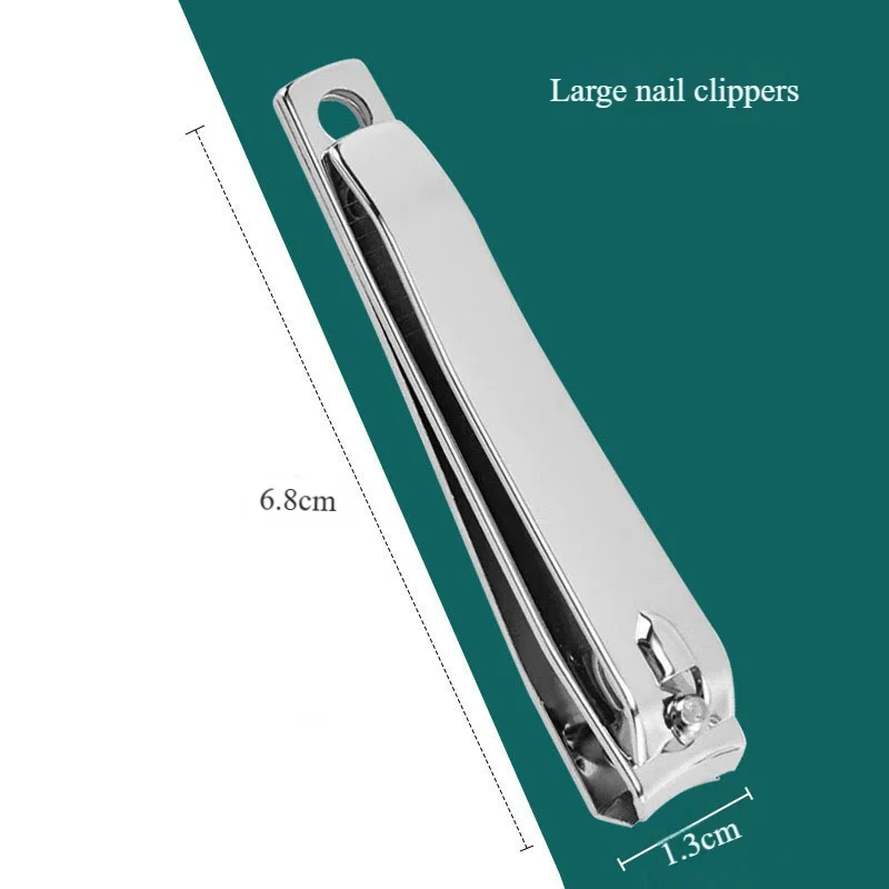Large Nail Clipper, Household Stainless Steel Single Set, Durable, Curved Blade, Portable Storage