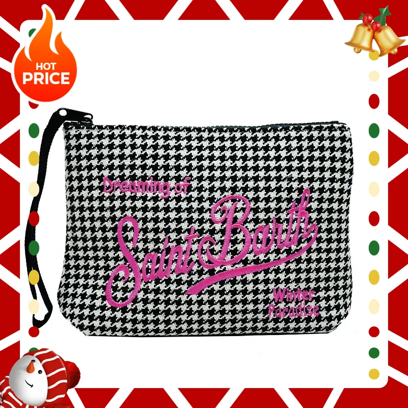 

HOT SAINT BARTH 2025 New Chitose Black Canvas Handbag Clutch Bag Diving Handbag material waterproof cloth Luxury goods Cosmetics