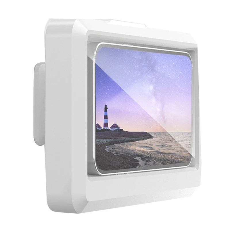 Bathroom Mobile Phone Holder Waterproof Touchable Case Wall Mounted Kitchen Toilet Smartphone Storage Box Stand