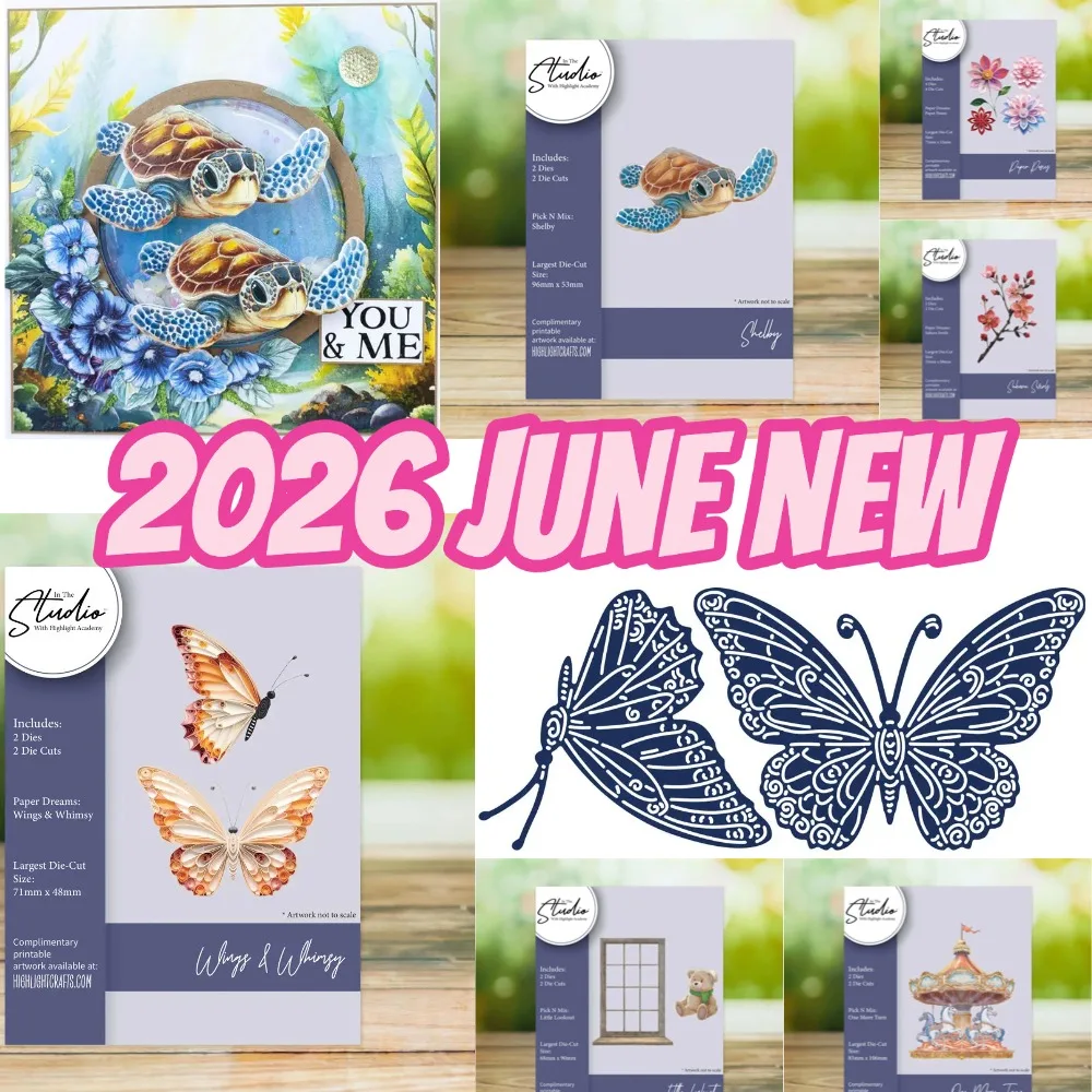 Huff & Puff y Ember 2026 Nuevos troqueles de corte de metal para decoración de álbumes de recortes, plantilla de grabado, tarjeta de felicitación DIY hecha a mano