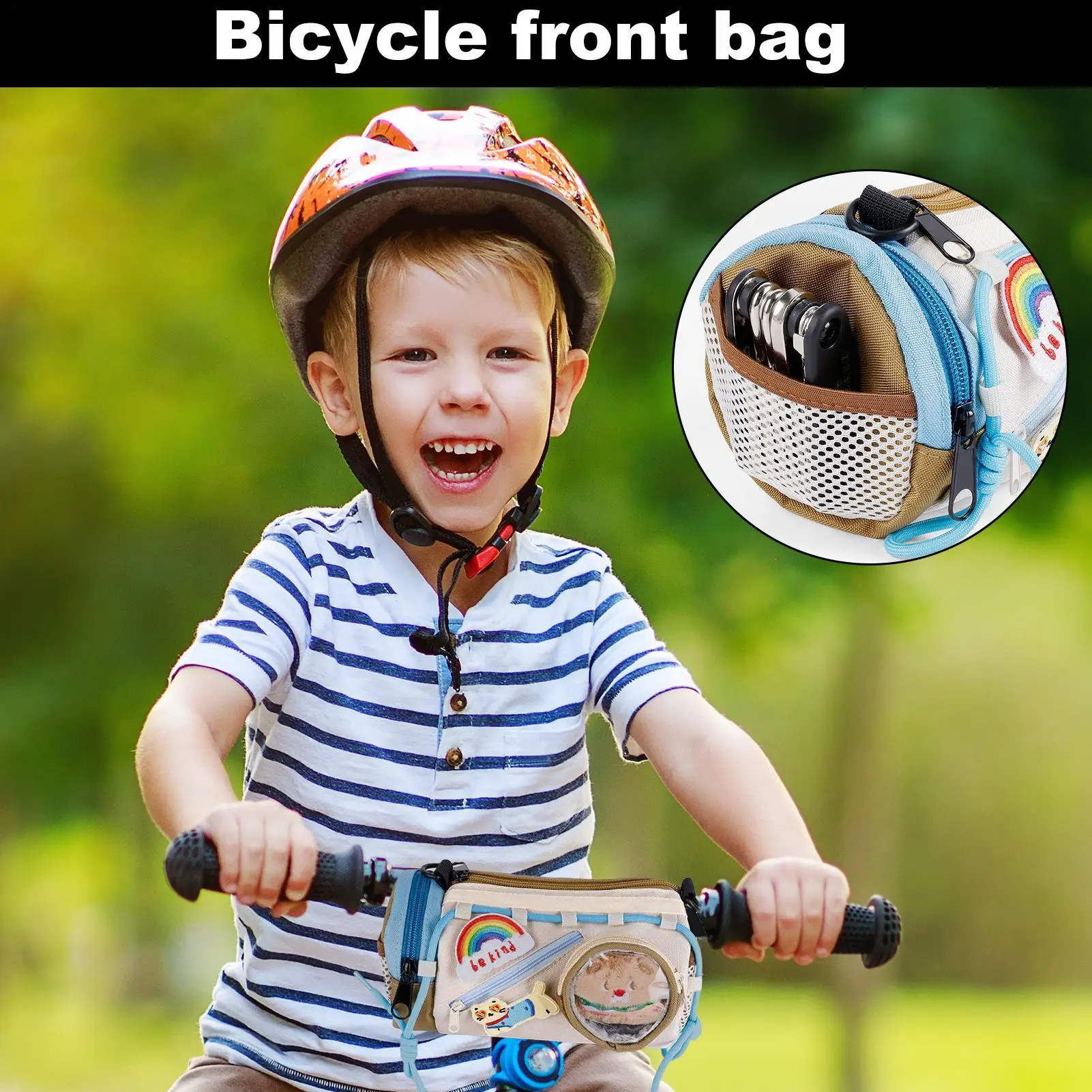 

Bike Front Bag 2L Waterproof Bike Front Bag Organizer Cycling Storage Pack Pouch For Travel Women Men Road Mountain Hiking