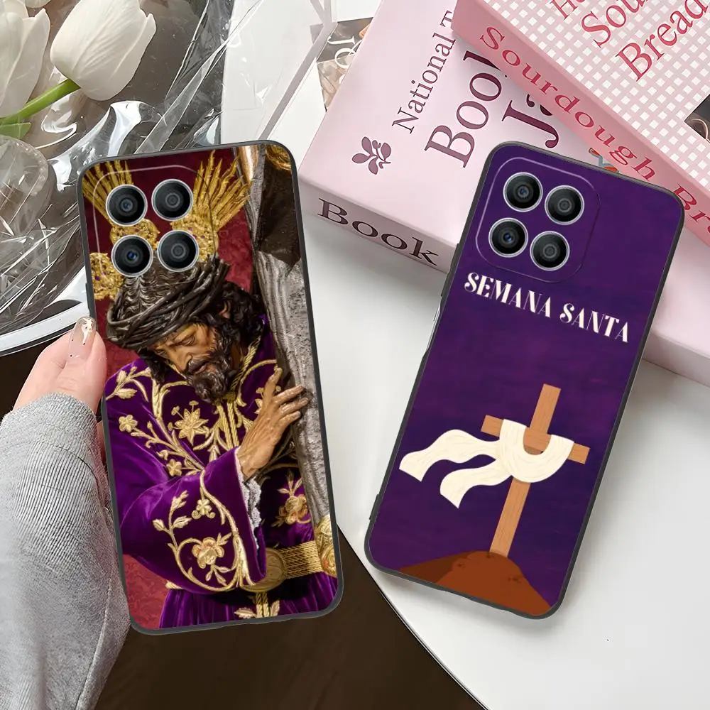 

Semana Santa Mobile Phone Case for Honor 90 80 70 60 50 30 20 10 9 8 7 Pro S SE Lite 5G Black Pretty Luxury Cover