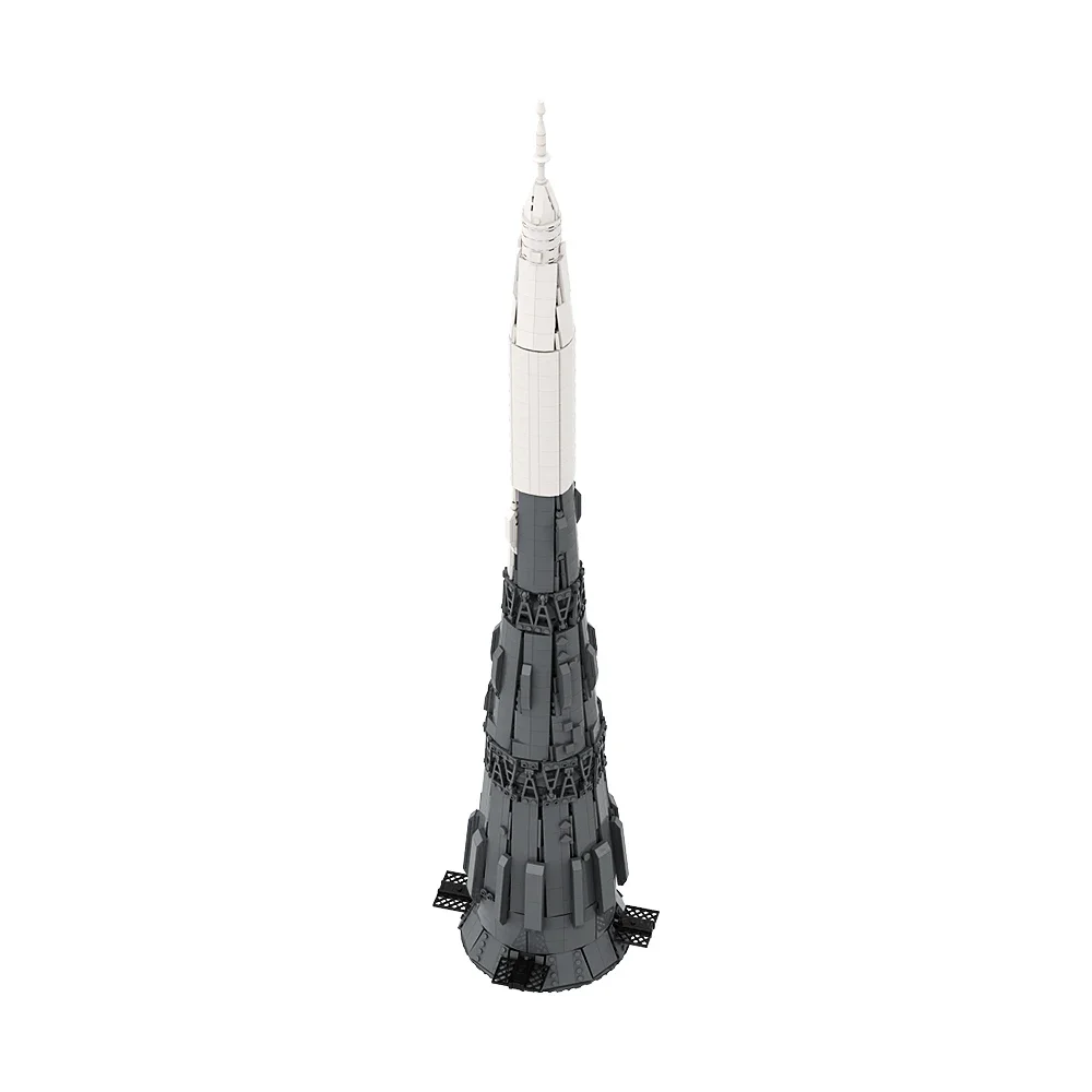 ゴブリックス MOC 宇宙シリーズ 1:110 N1 キャリアロケット 組み立てブロックセット 土星衛星探査ロケットモデル ブロック おもちゃ