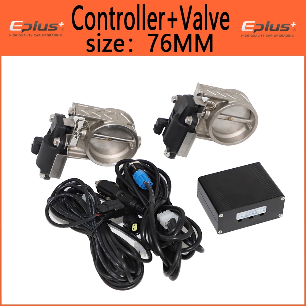 EPLUS Universele Auto Uitlaatpijp Elektrische Klep Kit 51 60 63 70 76 MM Knop Controller Kit
