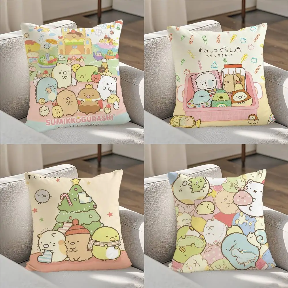 

S-Sumikko G-Gurashi Pillow Case Luxury Double-sided For Car Pillows 45x45 Cushions Cover Home and Decoration Sofa Pillow case