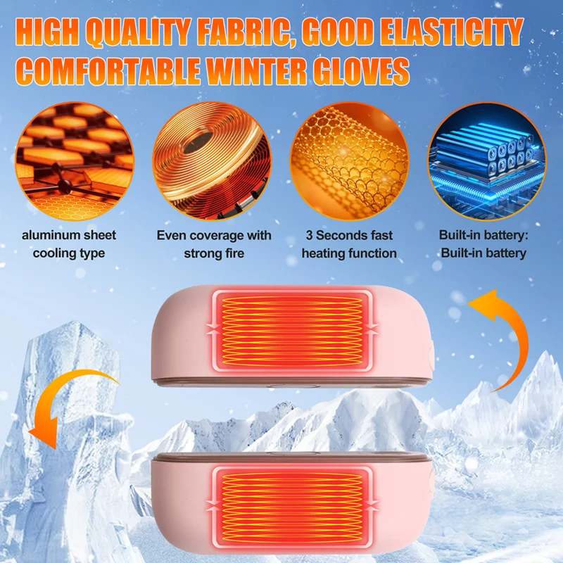 BAAG-calentador de manos magnético 2 en 1 con carga USB, calentador de manos eléctrico, Mini calentador de manos recargable