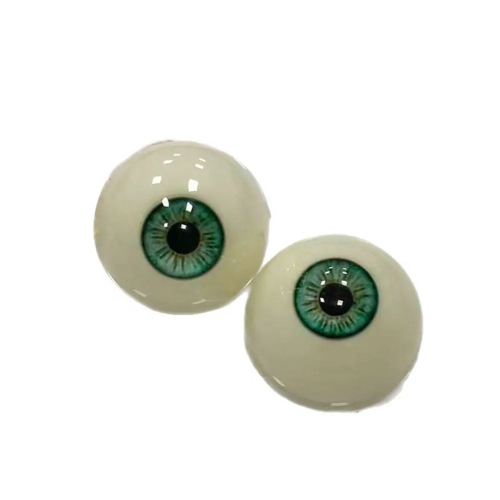 1pair 20mm Acrylic Fake Eyes Eyeballs with 3 Dimensional Fitting Eye 10 Styles Silicone Simulation Eyeballs DIY Making Crafts