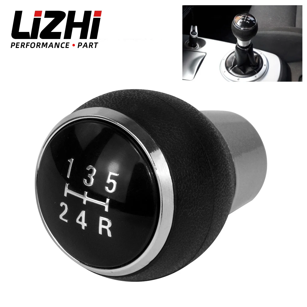 LIZHI - 5 Speed Manual Gear Shift Knob Fit For Mitsubishi Lancer EX/EVO/GTS ASX V3 V5 V6 Car Styling Genuine Part LZ-GSK91