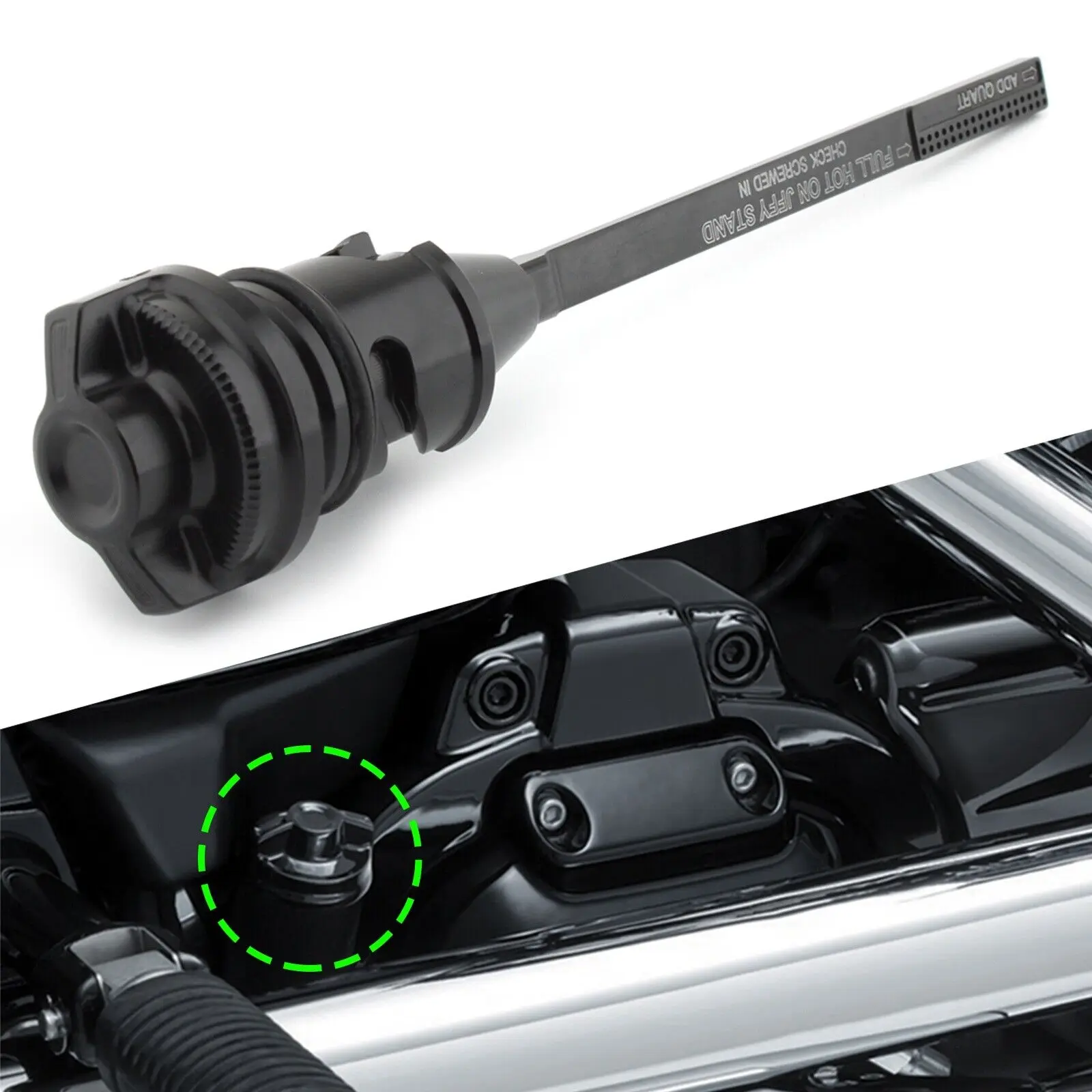 

The New Motorcycle Burst Groove Oil Dipstick Accessory Is Suitable For Harley Softail Breakout 114 FXBRS Deluxe FLDE 2018-2020