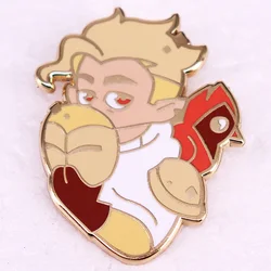 Hunter the Golden Guard and Flapjack Enamel Pin Animated Fantasy TV Series Owl Houses Badge