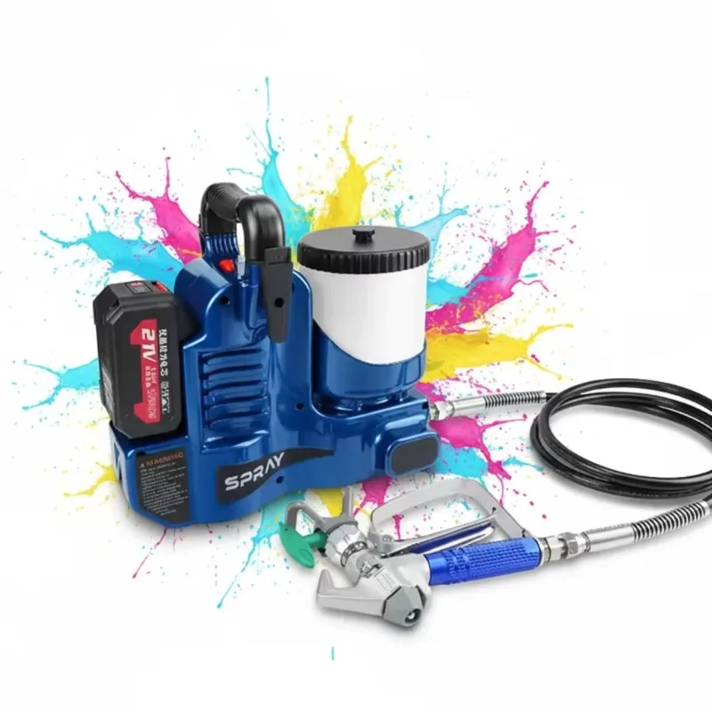 

High Quality DIY Battery-Driven 1200ML Portable Airless Sprayer Machine for Ceiling and Wall Paint