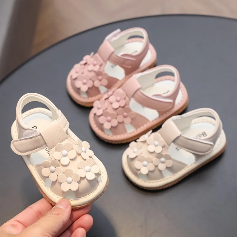 

Child Summer Sandal 2026 New Korean Version Girls Soft Soled Baby Shoe Fashion Girls Anti Slip Shoes Baby Home Walking Sandals