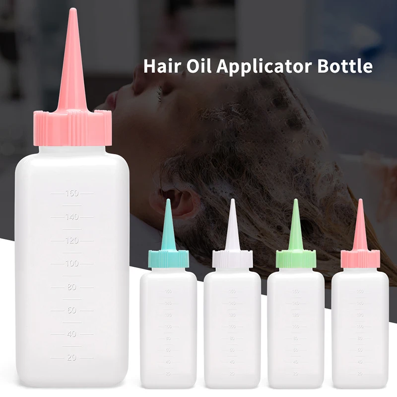 

160/200ML Salon Hair Oil Applicator Bottle Professional Hairdressing Dyeing Comb Bottles Barbershop Hairdresser Supplies