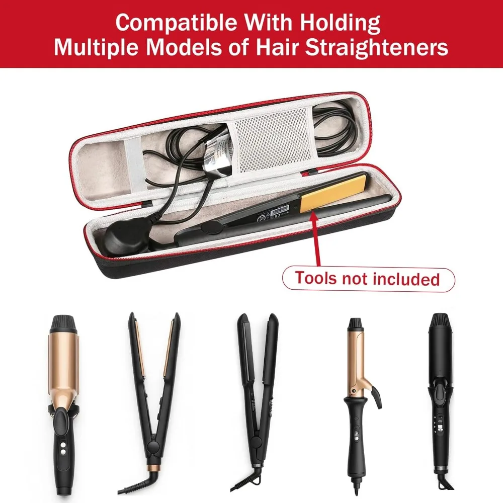 1Pcs Shockproof EVA Protective Storage Bag Hard Shell Portable Travel Case for Hair Straightener Curling Iron