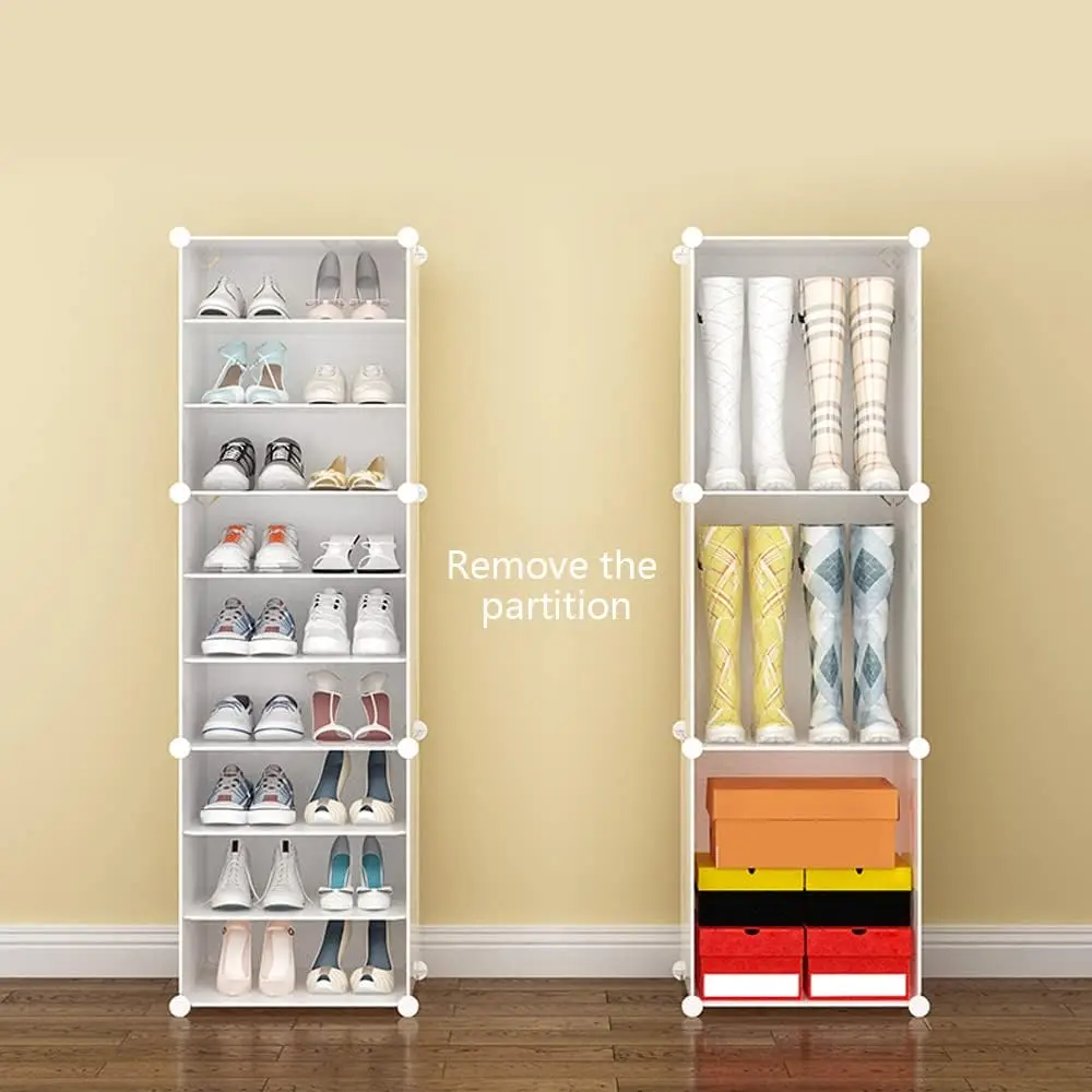 Shoe Storage Tower Stackable Clear 96 Pair Modular Expandable Organizer For Boots Heels
