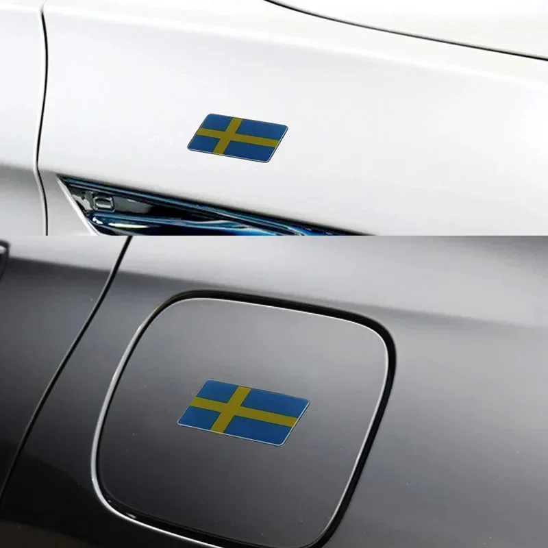 OK For Laptop Wall SUV Off Road car Engine Hood Fender trunk Tail Rear Decal Emblem Premium Sweden National Flag Badge Sticker