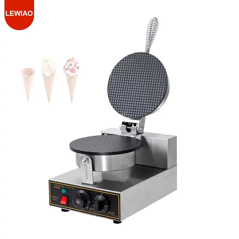 

1200W Commercial Electric Ice Cream Waffle Cone Maker Nonstick Egg Roll Waffle Cones Bowls Maker Waffle Iron Cone Machine