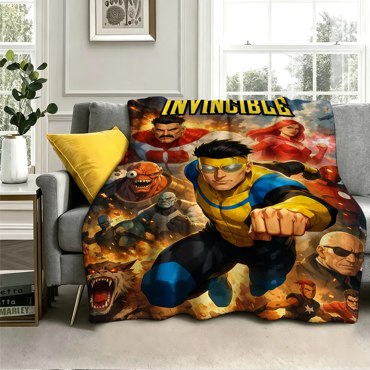 I-Invincible Season 2 Flannel Blanket Warm Soft Halloween Christmas Couch Warm Cozy Decorative Decor Gift for All Season