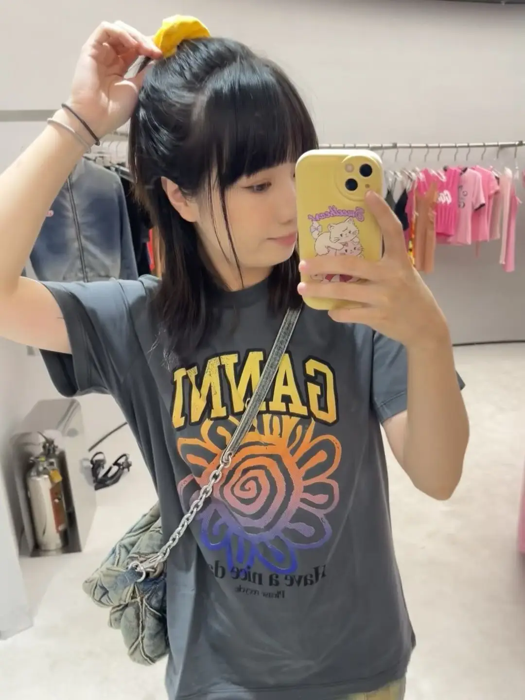 صيف جديد GN الكرتون المطبوعة القطن الخالص تي شيرت المرأة المد العلامة التجارية مزاجه فضفاضة قصيرة الأكمام #2