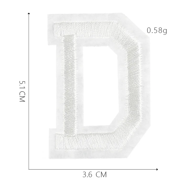 Aufnäher zum Aufbügeln, Buchstaben, weiß, für Kleidung, Parche Bordado, Kinder, zum Nähen, bestickt, Nas Vendki, thermoadhäsiver Designer-Mochila, DIY-Baby – Detail 10