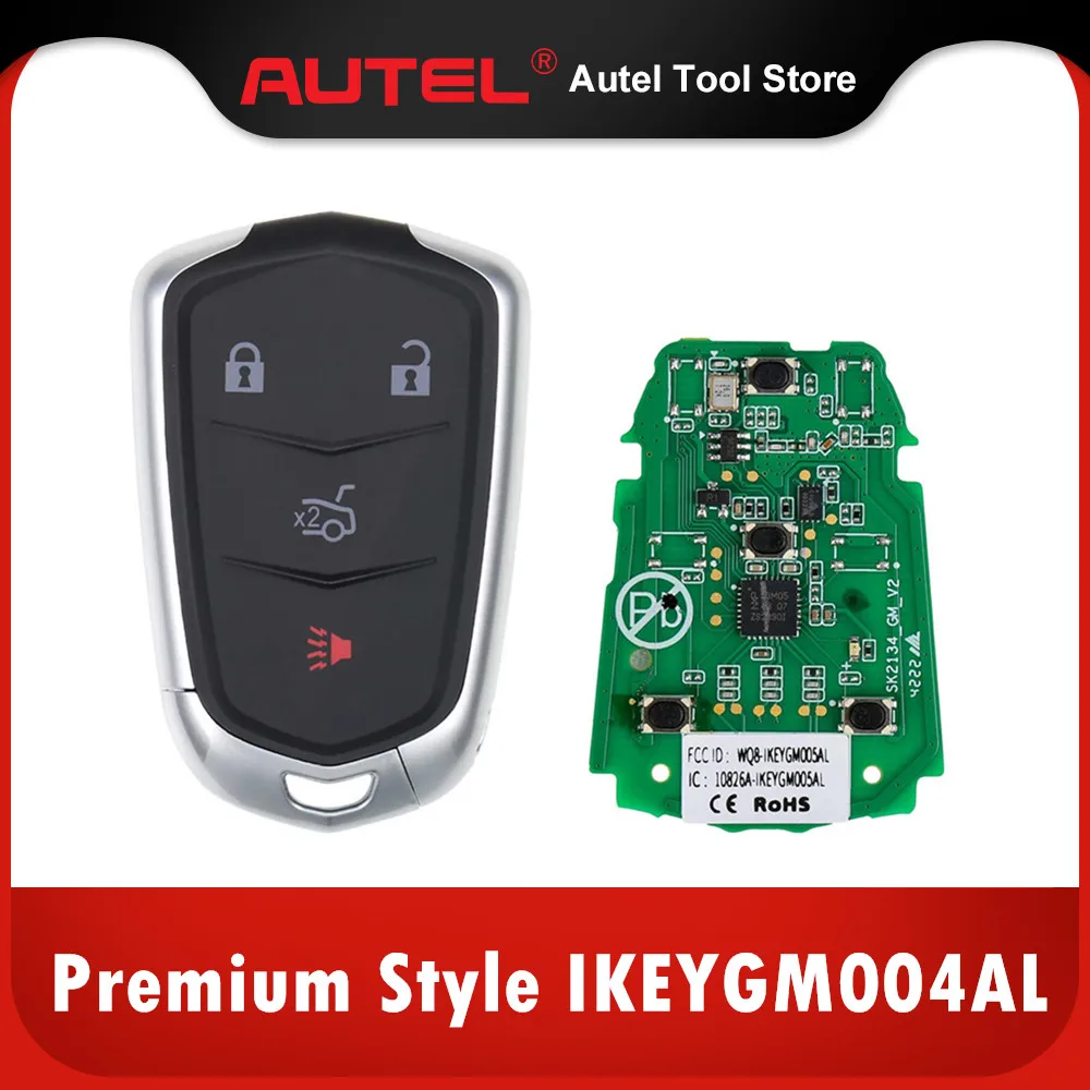 

AUTEL Premium Style IKEYGM004AL for GM Cadillac 4 Buttons Universal Smart Key (Trunk)