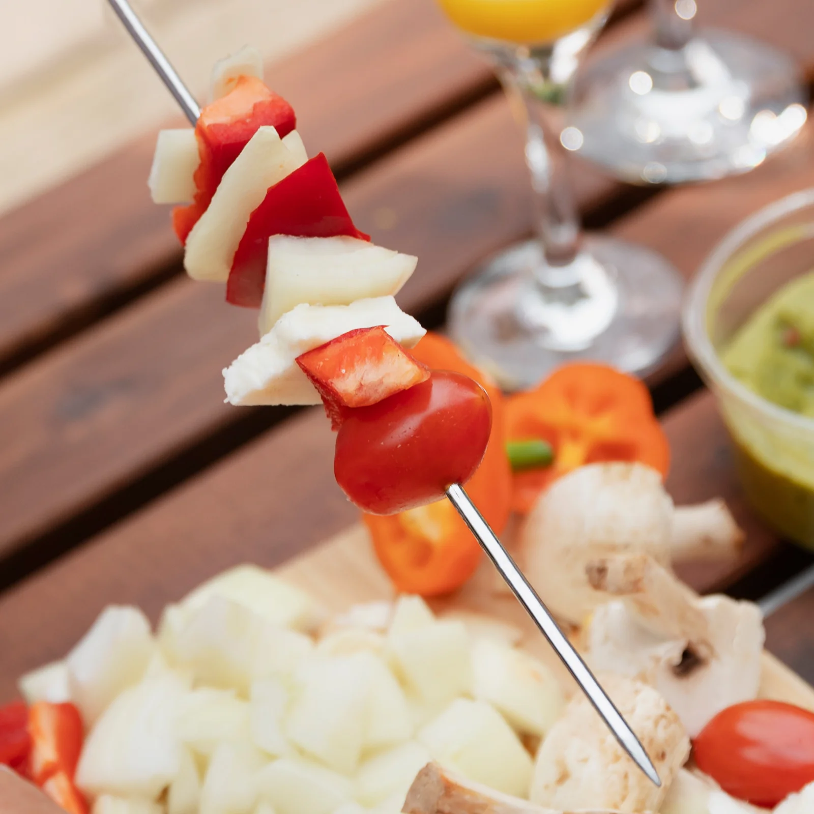 

100Pcs Metal Skewers for Grilling Stainless Steel Bbq Sticks Smooth Non-Rust Needles Ideal for Beef Fruit Vegetable Outdoor